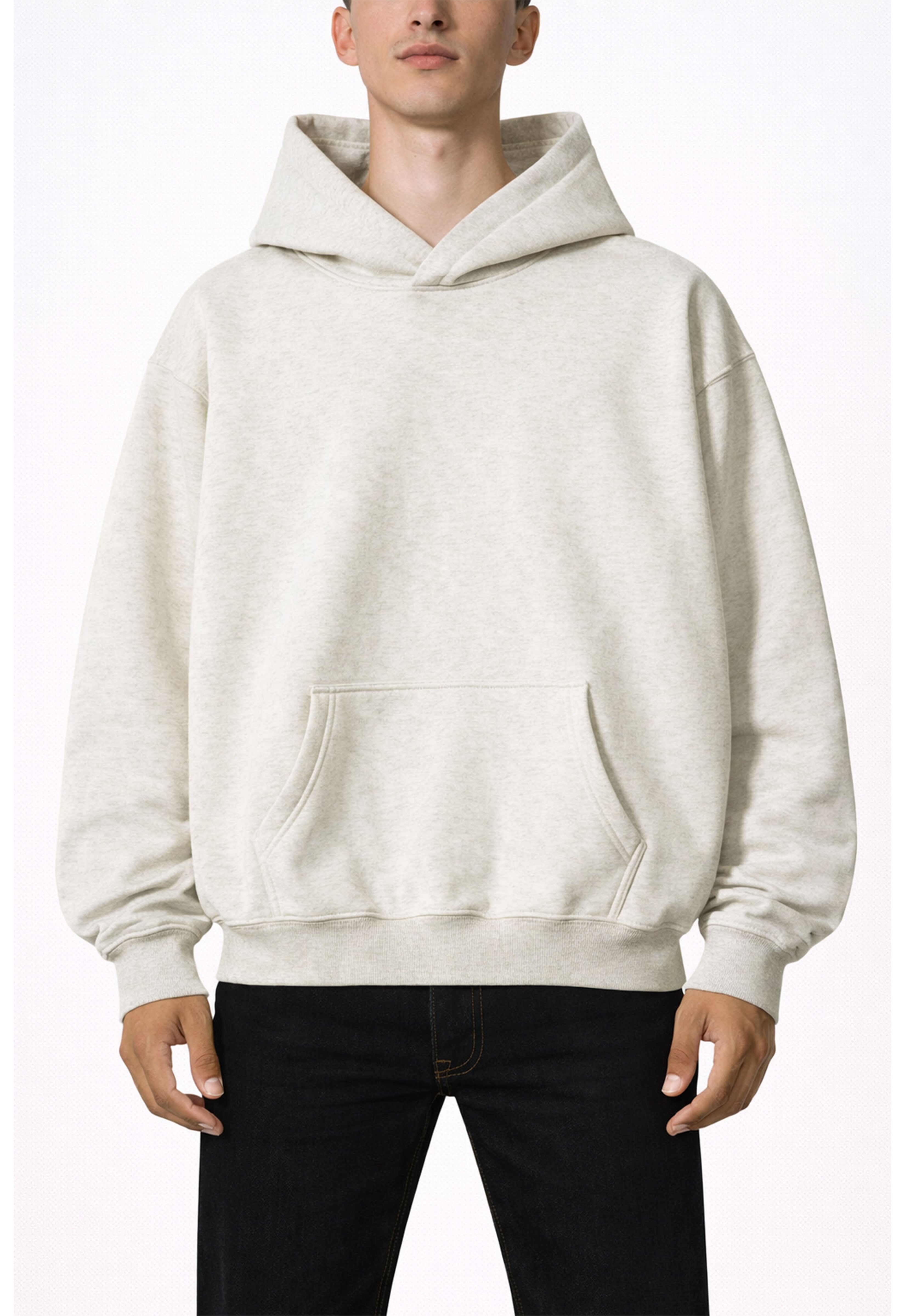 BEIGE HEATHER HOODIE