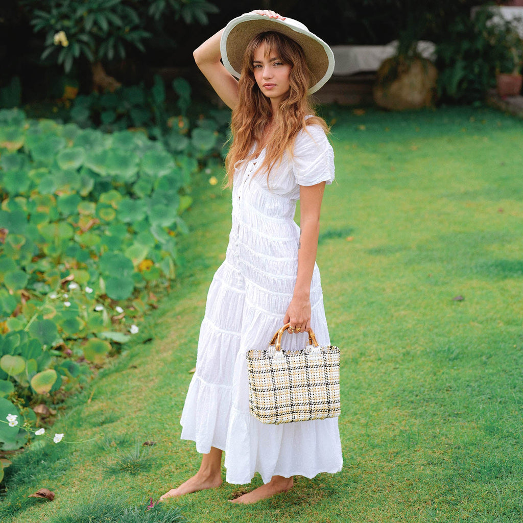 The Srikandi Ruffle Maxi Dress In White